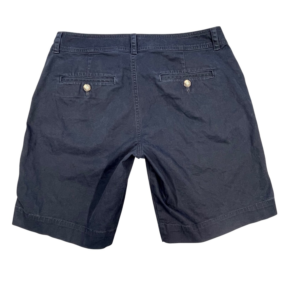 Eddie Bauer Navy Blue Blakely Chino Shorts Women Size 8 Petite - Picture 2 of 9